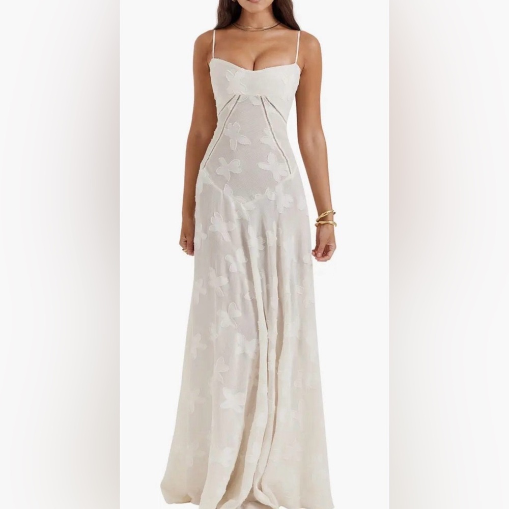 House of CB Seren Maxi Dress In Vintage Cream